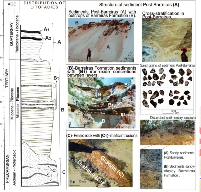 Figure 3 - Standard stratigraphic occurrence areas of Post-Barreiras.