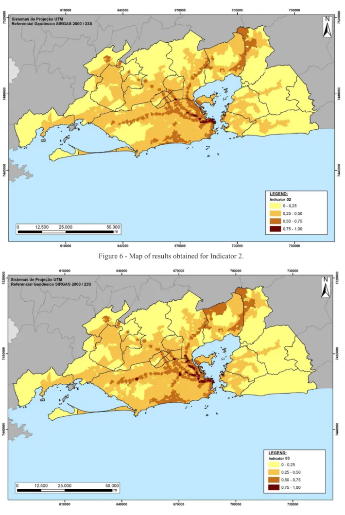 Figure 7 - Map of results obtained for Indicator 3.