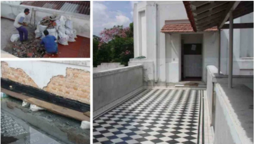 Figure 04 - Full replacement of the slab weatherproofing system for CIENTEC Park's main building (Building 05,  Administration)