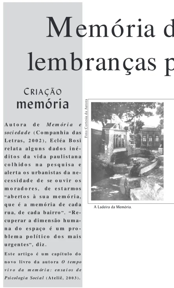 Foto Cortesia da Autora