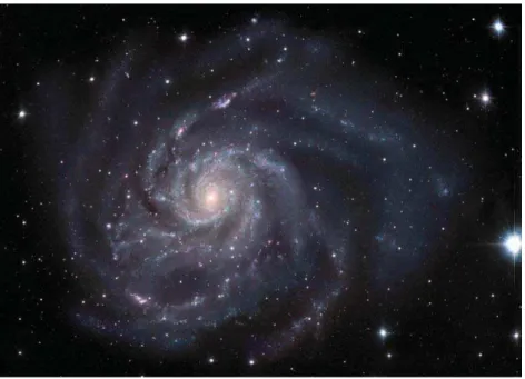 Figure 5 – A spiral galaxy similar to the one in which we live. Each galaxy like  this is roughly 100 thousand light-years in diameter and contains  around 100 billion stars