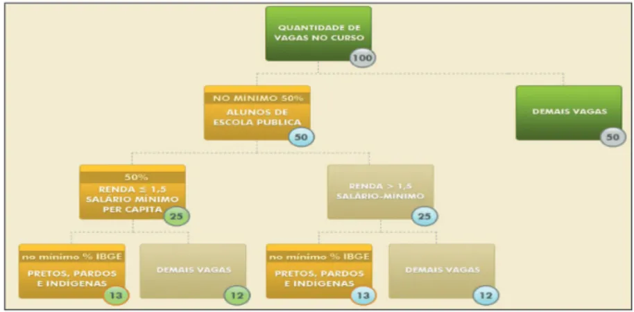 FIGURA 1  – Funcionamento da distribuição das cotas segundo o MEC