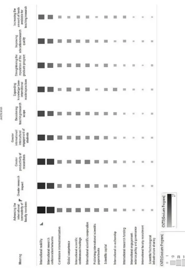 Figure 4 - Association between internationalization meanings and justifications