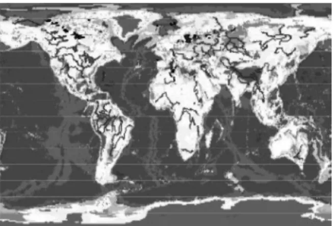 Figure 1 - World Elevation Map Prepared from ArcVoyager Data