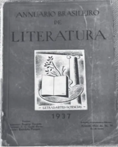 FIGURA 1 –  CAPA DO ANNUÁRIO BRASILEIRO DE LITERATURA 1937, NÚ- NÚ-MERO 1