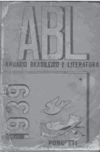 FIGURA 2 – CAPA DO ANUÁRIO BRASILEIRO DE LITERATURA 1939, NÚMERO 3