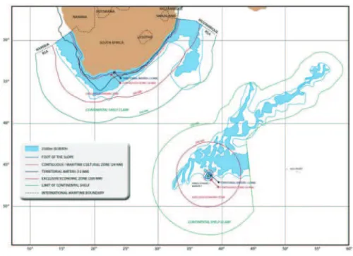 Figure 2: South African EEZ and ECS claim