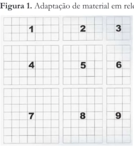 Figura 1. Adaptação de material em relevo