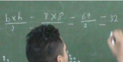 Figura 13. Contra-ejemplo, cálculo del número triangular 8º para mostrar que la fórmula no funciona