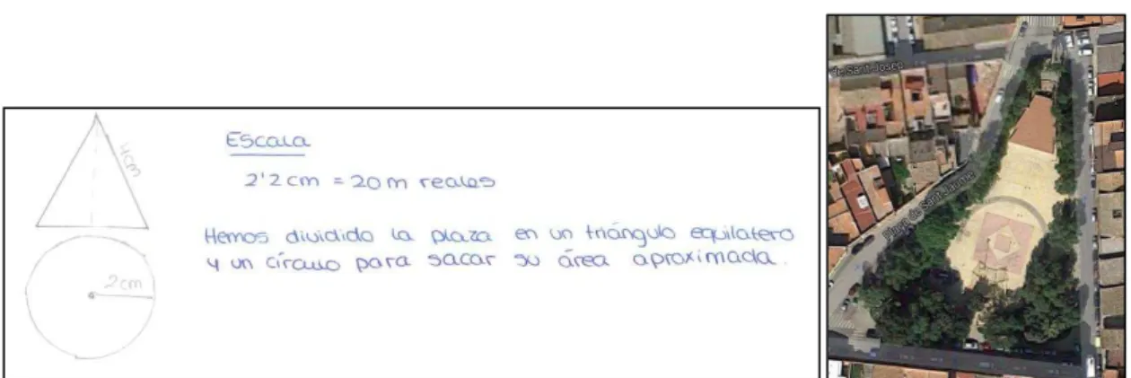 Figura 5 - Resolución del problema B3 realizada por un equipo del grupo E1  Fuente: producción alumnos de uno de los grupos experimentales del trabajo 