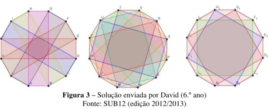Figura 3  – Solução enviada por David (6.º ano)  Fonte: SUB12 (edição 2012/2013) 