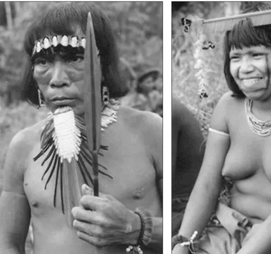 Figure 6. Urubú Indians at our location in the village of Chief Piahu. 