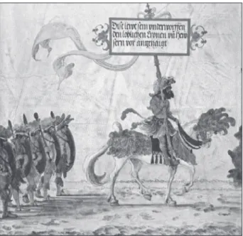 Figure 9. Albrecht Altdorfer, “The people of Calicut”, design for “The  triumph of Maximilian I”, folio 107 (right side)
