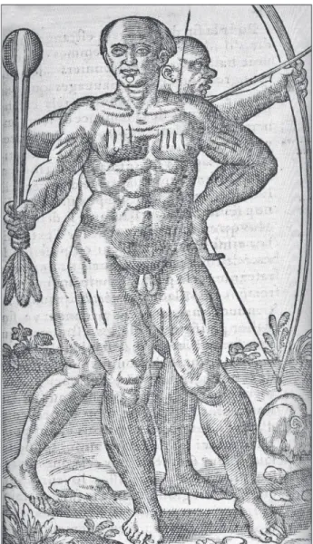 Figure 2. Tupi Warriors. Illustration for Chapters 14 and 15 of Léry  (1578). Providence, Rhode Island, John Carter Brown Library