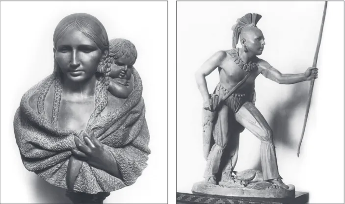 Figura 1. Ferdinand August Pettrich, Mujer de la tribu Sauks-Foxes,  yeso patinado, Vaticano, Pontificio Museo Missionario-Etnologico