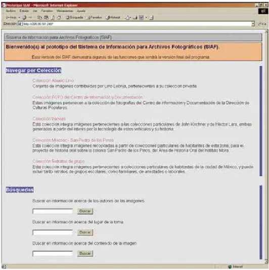 Figura 3  – Página inicial del prototipo.