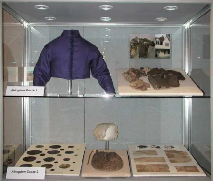 Figure 2 – Display of the two Abingdon Ca- Ca-ches in the Hidden House History exhibition.