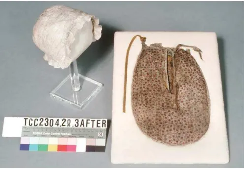 Figure 4 – The pocket from Abingdon Cache 2, after treatment, and prepared for  storage.