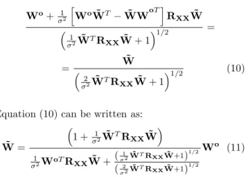 Fig. 3 shows the excess MSE (ξ ex = ξ M IN − σ z 2 ) caused by the nonlinearity, relative to the linear case, for the normalized case W o T R xx W o = 1