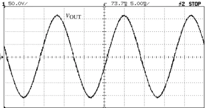 Figure 14: Output voltage.(scales: 50 V/div.; 5ms/div.)