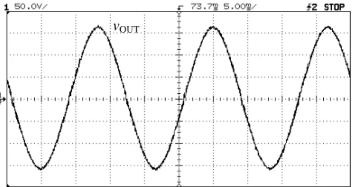 Figure 14: Output voltage.(scales: 50 V/div.; 5ms/div.)
