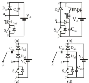 Fig. 10 shows the experimental waveforms of the auxiliary  elements for three ZVT boost converters
