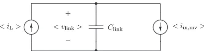 Figure 13: Equivalent circuit of the DC link charge.