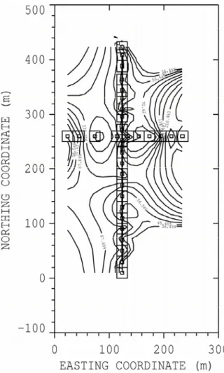 Figure 5 – Resistivity contour maps at early times.