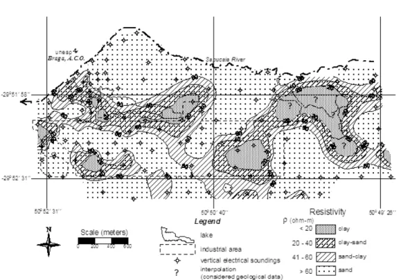 Figure 6 – Resistivity map – first saturated layer.