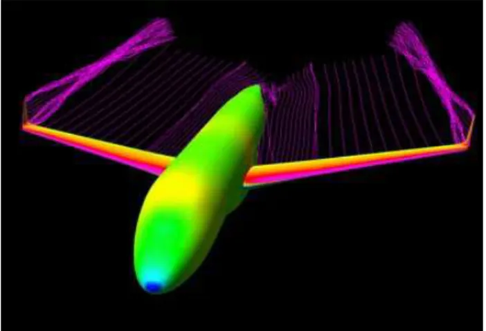 Figure 4. Up to date 3D panel method pressure distribution and wake  shape results  (EMBRAER 170)