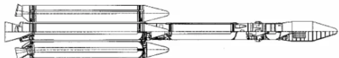 Figure 1. Schematic representation of the VLS system during its first- first-stage flight