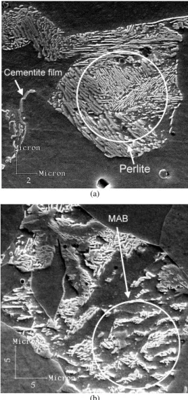 Figure  3.  Optical microscopy of the CMnMo weld metal after the  normalizing heat treatment showing equiaxial ferrite grains and  ferrite-carbide aggregate