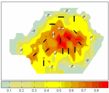 Figure 4. Reservoir model with horizontal permeability channels. 
