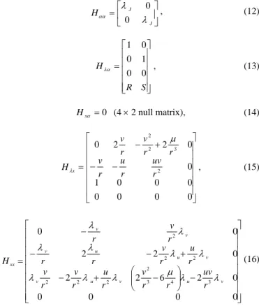 Table 1. Set of ordinary parameters. 