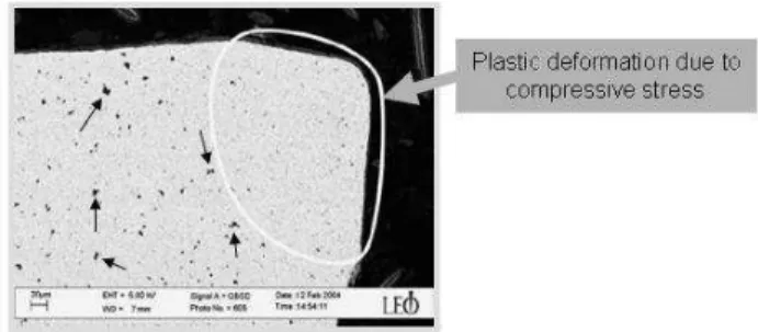 Figure  1  shows  an  example  of  plastic  deformation  under  compressive  stress  obtained  by  Östberg  et  al