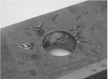 Figure 4. Surface finish of the punched and broached hole.  