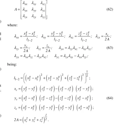 Figure 3. Local and global coordinate systems. 