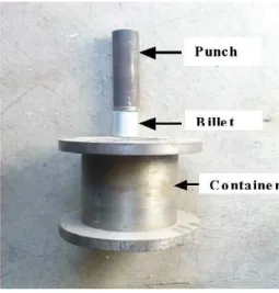 Figure 7. Billet, punch and container. 