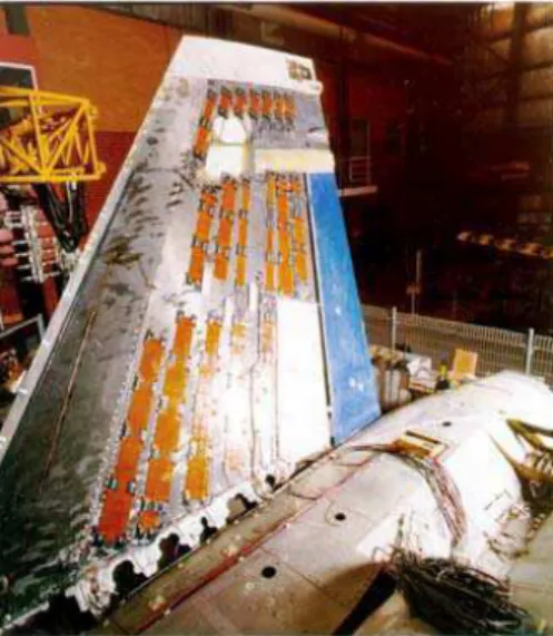 Figure 1. An example of direct-active system: F-18 Fighter instrumented fin  with piezoelectric actuators for buffeting control