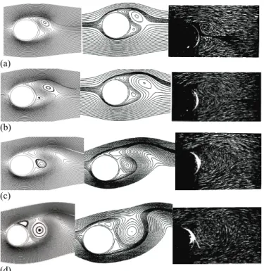 Figure 11. Present study (left column), numerical results by Nair et al. 