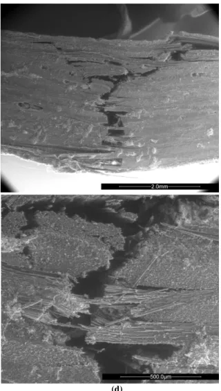 Figure 5. Failure modes versus graphene content. (a) 0wt. %; (b) 0.5wt. %; 