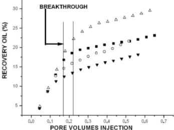 Figure  11.  Different  realizations  of  water  injections  with  the  same  procedure