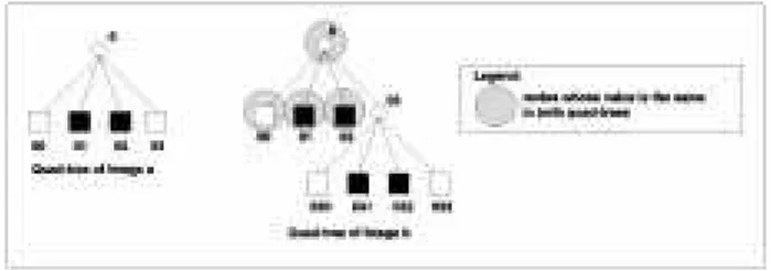 Figure 6: The Q-similarity computation between images a and b.