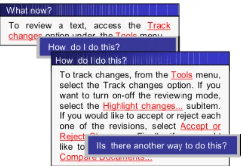 Figure 1: Help responses and their recurrence. 