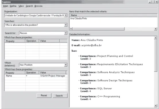 Figure 5: Sapiens’ Search Form