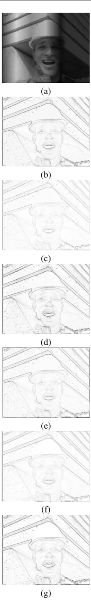 Figure 10. Segmentation Results - Color Foreman: (a) Set of Markers. (b-e) Gradient I to IV 