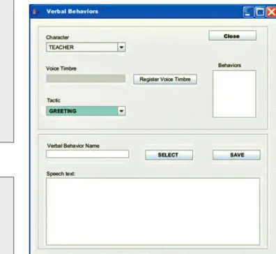 Figure 4. “Characters.dtd” file. Figure 5. Example of the interface for verbal behaviors registration.