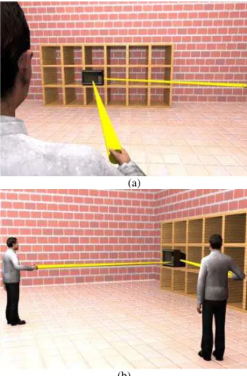 Figure 3: User without the notion of distance between an   object and its final position 