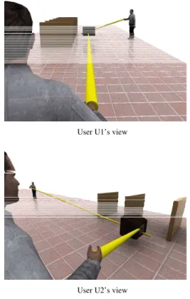 Figure 4: Movement of objects between obstacles 