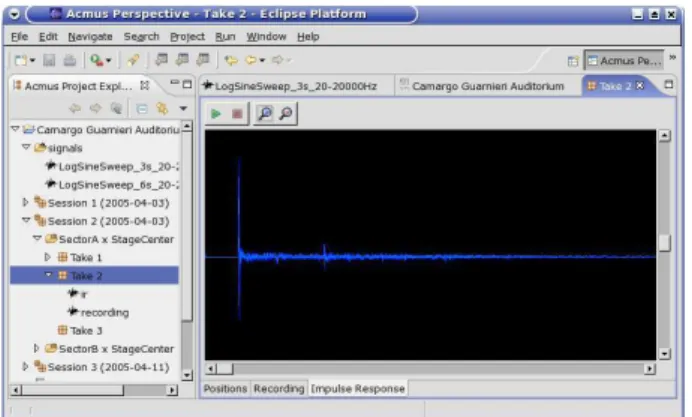 Figure 12. Impulse response obtained by spectral processing of the recorded signal.